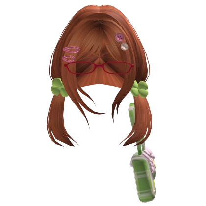 igari mori kei glasses & bag w orange pigtails 3.0