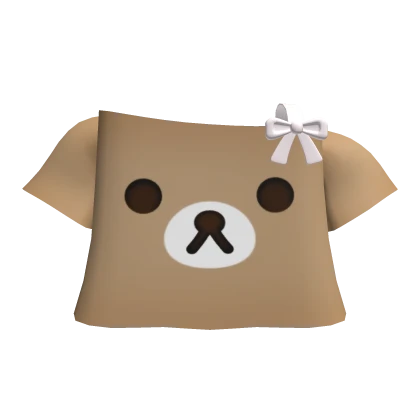 kawaii cutesy off shoulder kuma bear top in brown