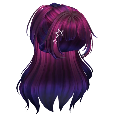 Super Fluffy Layered Anime Ponytail (Vaporwave)