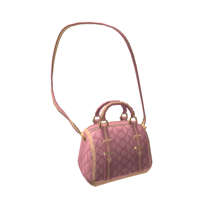 Glittering Gold Mini Lux Bag in Rose Pink