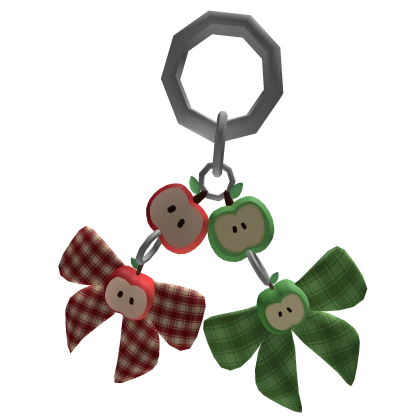 igari red green keychan twee apple mori kei🍎