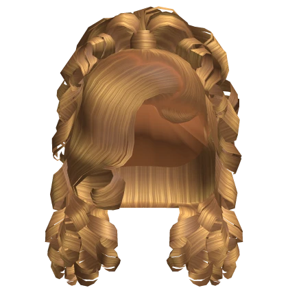 ☆ | Honey Blonde Heart Bang Curly Updo
