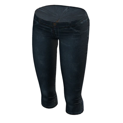 Y2K ☆ denim carpi low-rise jeans (dark)
