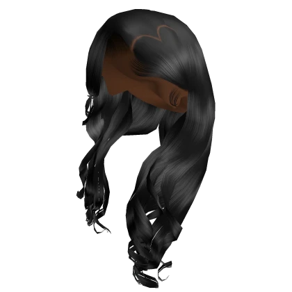 Wavy Side Part W/ Heart Design [Black]