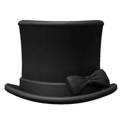 Black Top Hat with Bow Tie