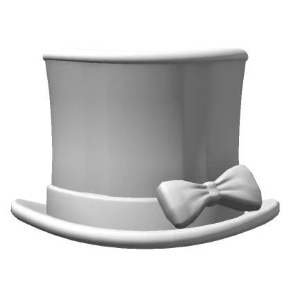 White Top Hat with Bow Tie 