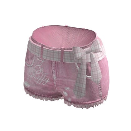 🍀Y2K Pink Belt Shorts