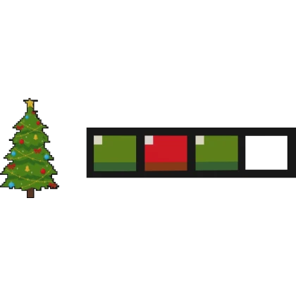 Christmas Tree Winter 8-Bit Hp Health Bar