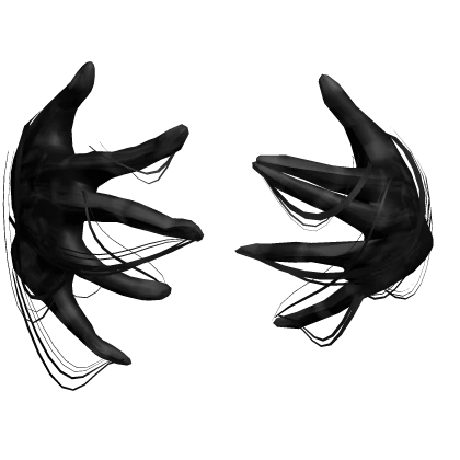 Ethereal flowy hair hands [black]