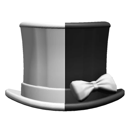 White and Black Top Hat Divided