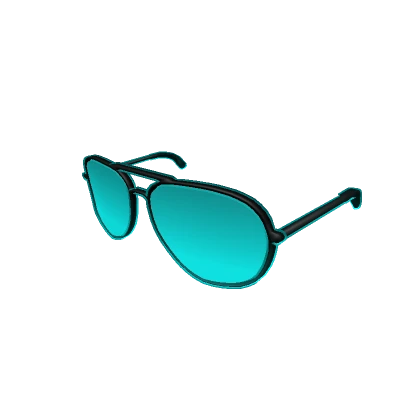 Blue Void Aviator Glasses - Cartoony Outline