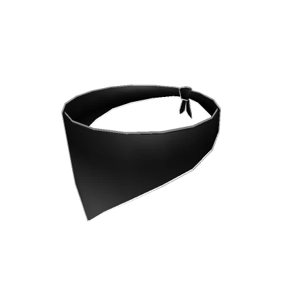 Black Void Bandana Mask - Cartoony White Outline