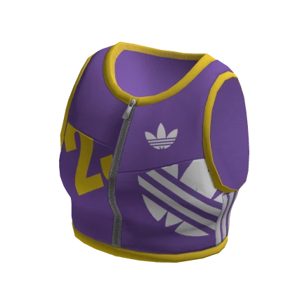 adidas Basketball Zip-Up Crop Purple & Yellow