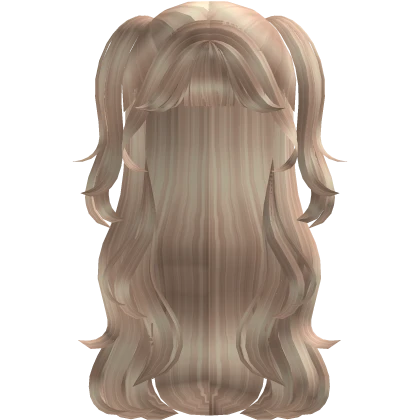 Wavy Layered Blonde Hair With Cute Ponytails
