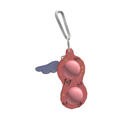 Fidget Pink Butterfly Keychain