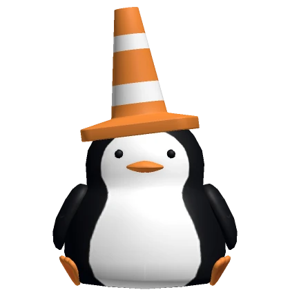 Traffic Cone Penguin Pet Hat