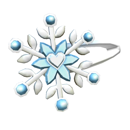 Snowflake Hairpin Silver and Blue