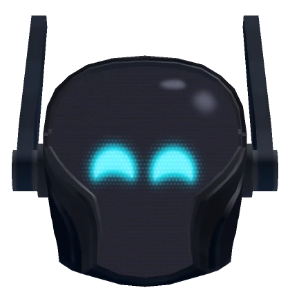 Happy Blue Neon Cyber Mask