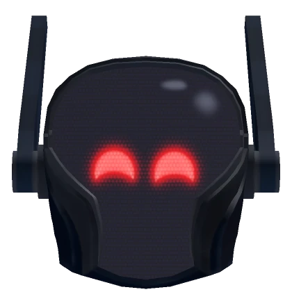 Happy Red Neon Cyber Mask