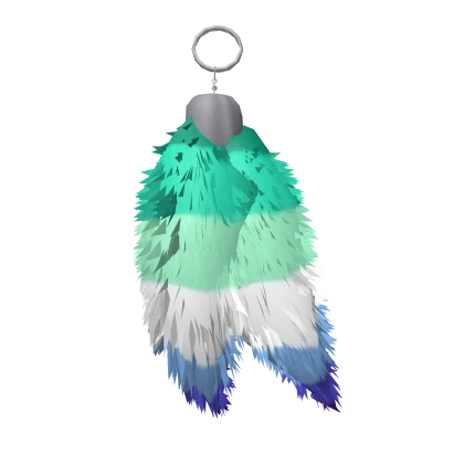 Double MLM Pride Raccoon Tail Keychain