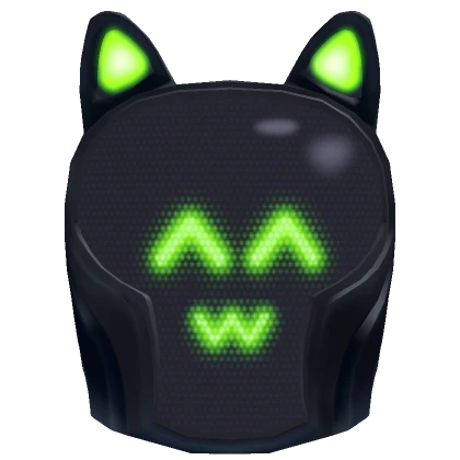 ^w^ Green Neon Cyber Mask