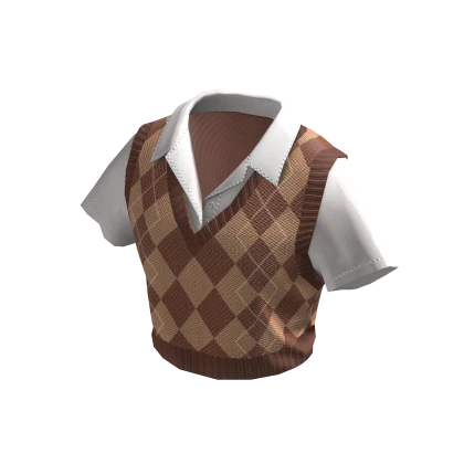 ✨ Brown Vest and School Shirt Academia
