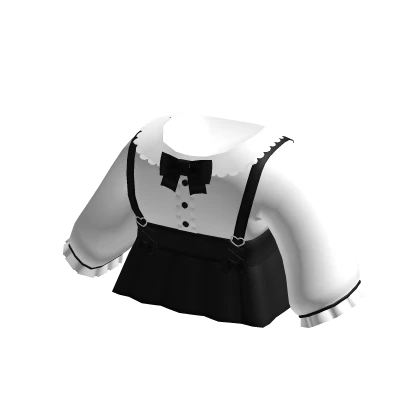 jirai kei little devil suspender dress white black