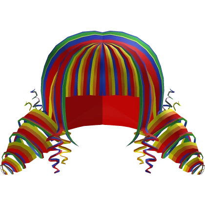  ✰ Rainbow Clown Kidcore Curly Pigtails ✰