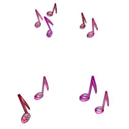 Y2k 2000s Frutiger Aero Music Notes Aura (Pink)