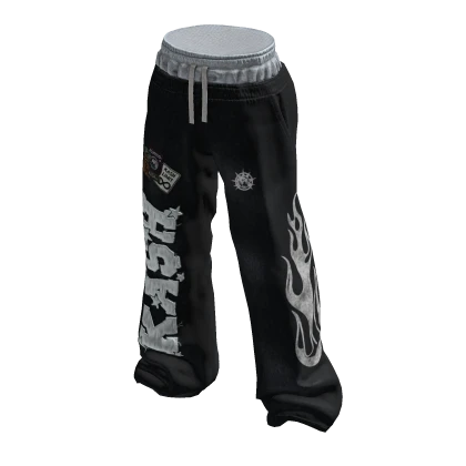 [KASH LIMIT] Y2k Baggy Double Waisted Sweatpants