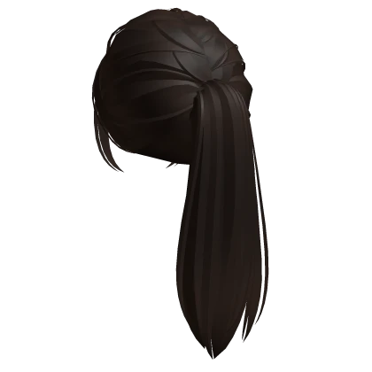 Braided Low Layered Ponytail (Dark Brown)