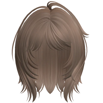 messy layered anime bob (milk tea brown)