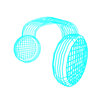 Hologram Headphones Blue