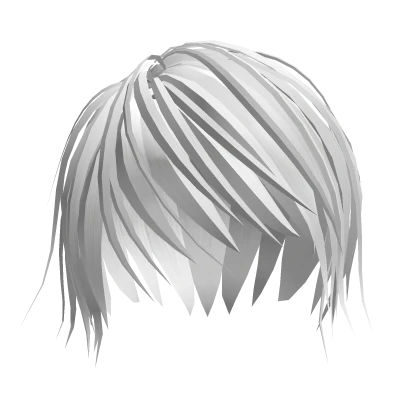White Messy Long Anime Hair 8.0