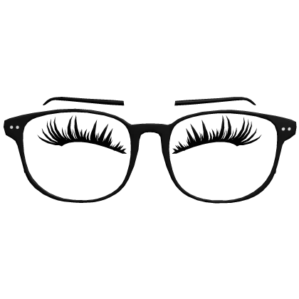 Black Glasses with Lashes
