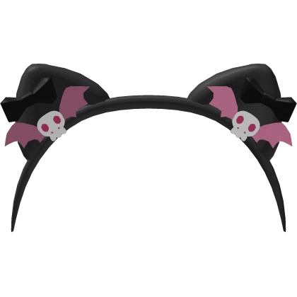 🍀Halloween Cat Ears Headband (Black/Pink)