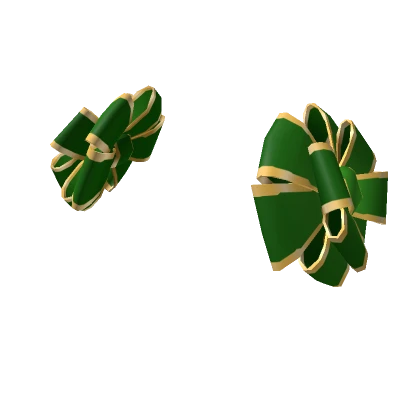 Festive Ribbons (Green/Gold)