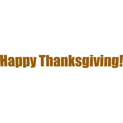 [🦃] Happy Thanksgiving! Sign