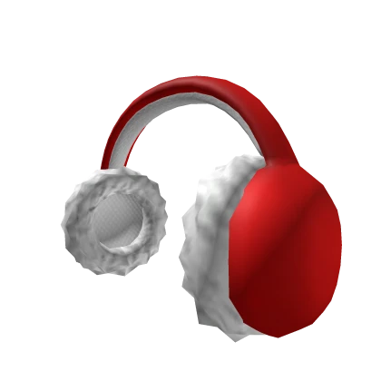 Fluffy Red Christmas Headphones