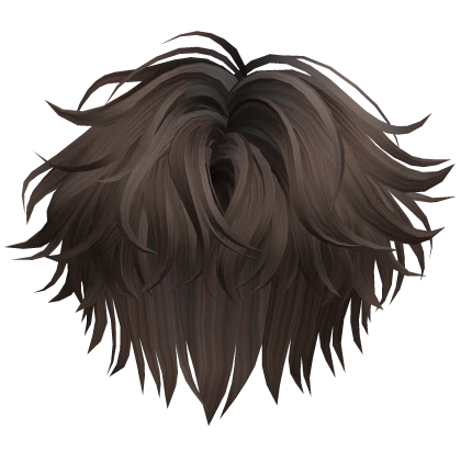 Brown Messy Middle Part Hair