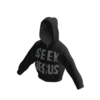 Black Seek Jesus Hoodie