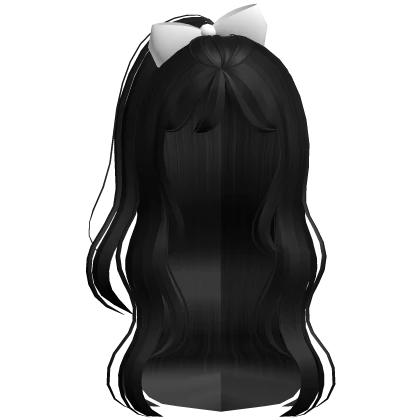 Cute Voluminous Sweetheart Bow Hair in Black