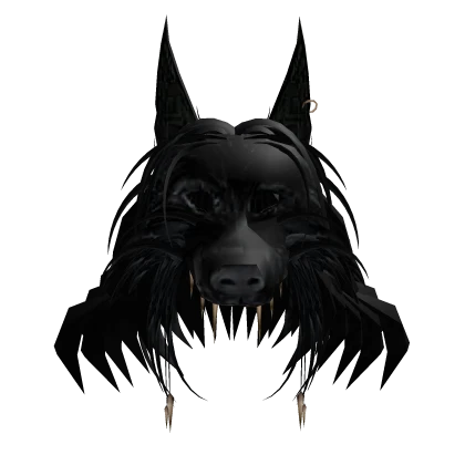 Fluffy Black Wolf Hat