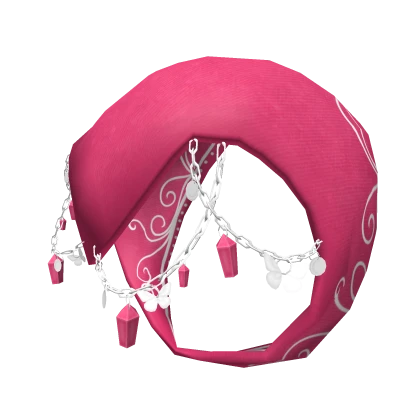 Enchanted Bandana with charms - Pink/silver