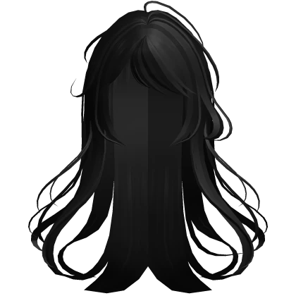 messy anime ghost hair fluffy black