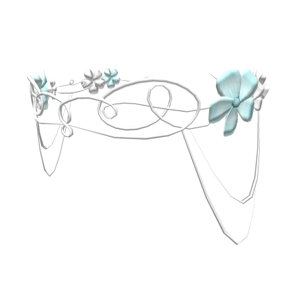 Blue spring floral tiara