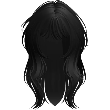 Messy Emo Layered Wolfcut Hair in Black