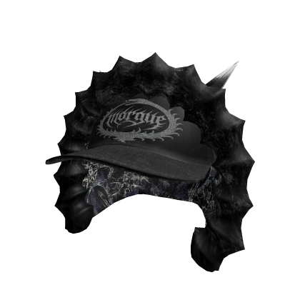 Purple Spikey Hood w/ Black Hat