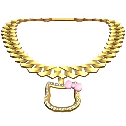 ♡ gold kitty chain necklace