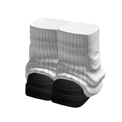 Grunge Platform Leg Warmers White